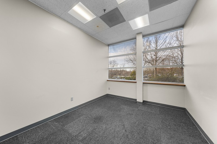 Office with corner windows and natural light